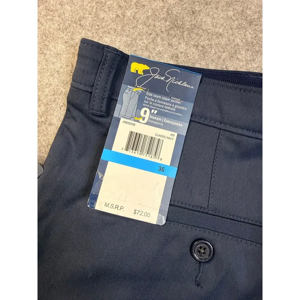 Jack Nicklaus Golf Shorts Mens 36 Navy Stretch Performance 9
